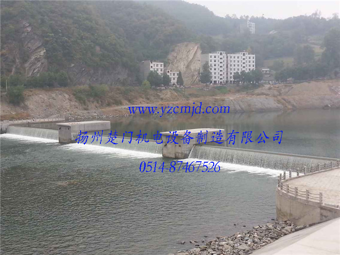 湖南郴州四普莊50×4.9m鋼壩溢流照
